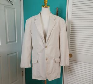 Claiborne Sports Jacket Men's Cotton Suit Blazer Size 44R Work Office Career